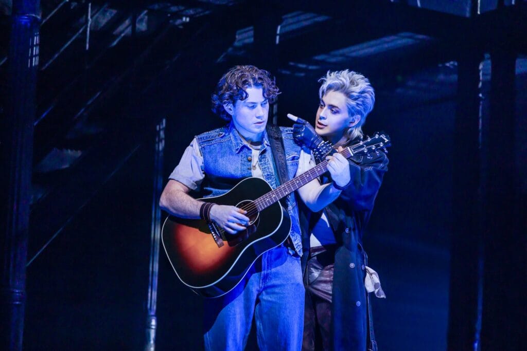 LJ Benet and Ali Louis Bourzgui in "The Lost Boys." Photo by Matthew Murphy.