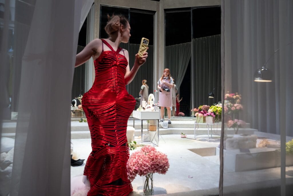 Lydia Wilson and Phia Saban in "The Maids." 
