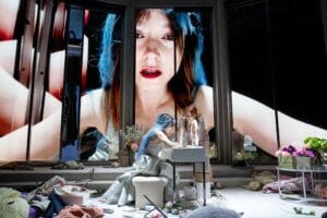 Lydia Wilson and Phia Saban in "The Maids."