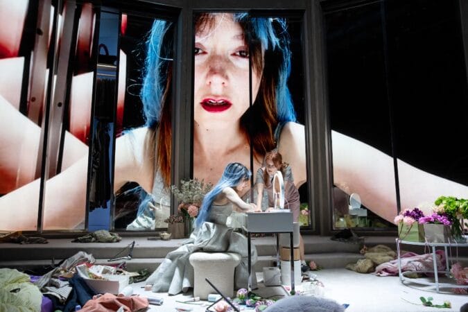 Lydia Wilson and Phia Saban in "The Maids."