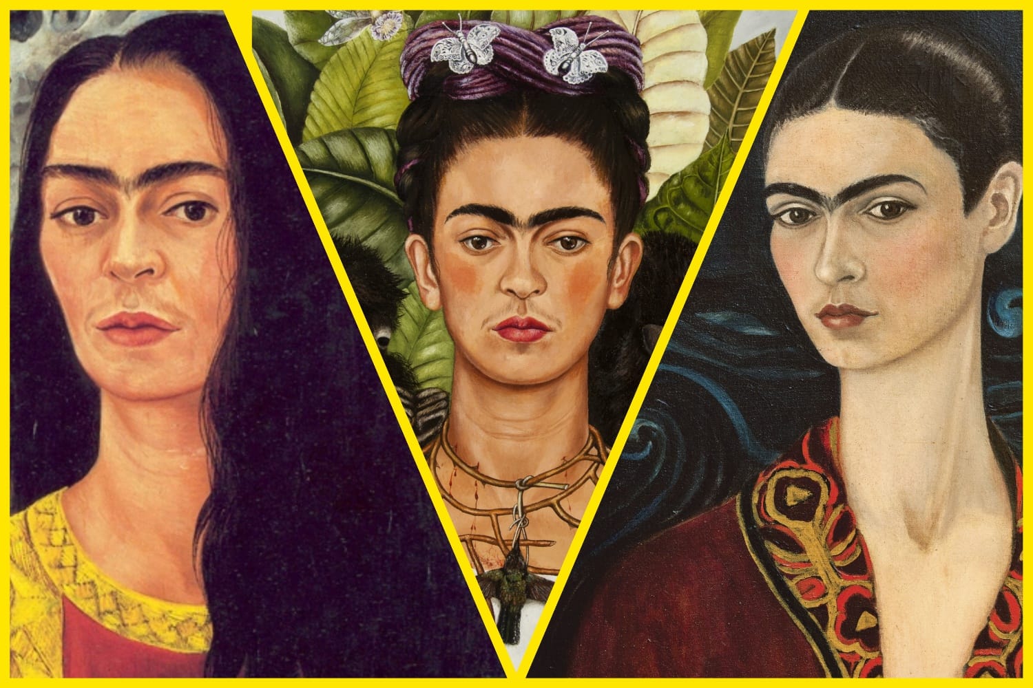 Three Frida Kahlo portraits