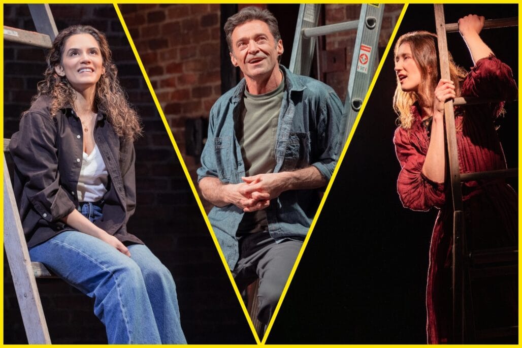 Sepideh Moafi, Hugh Jackman, and Marianna Gailus in "New Born."