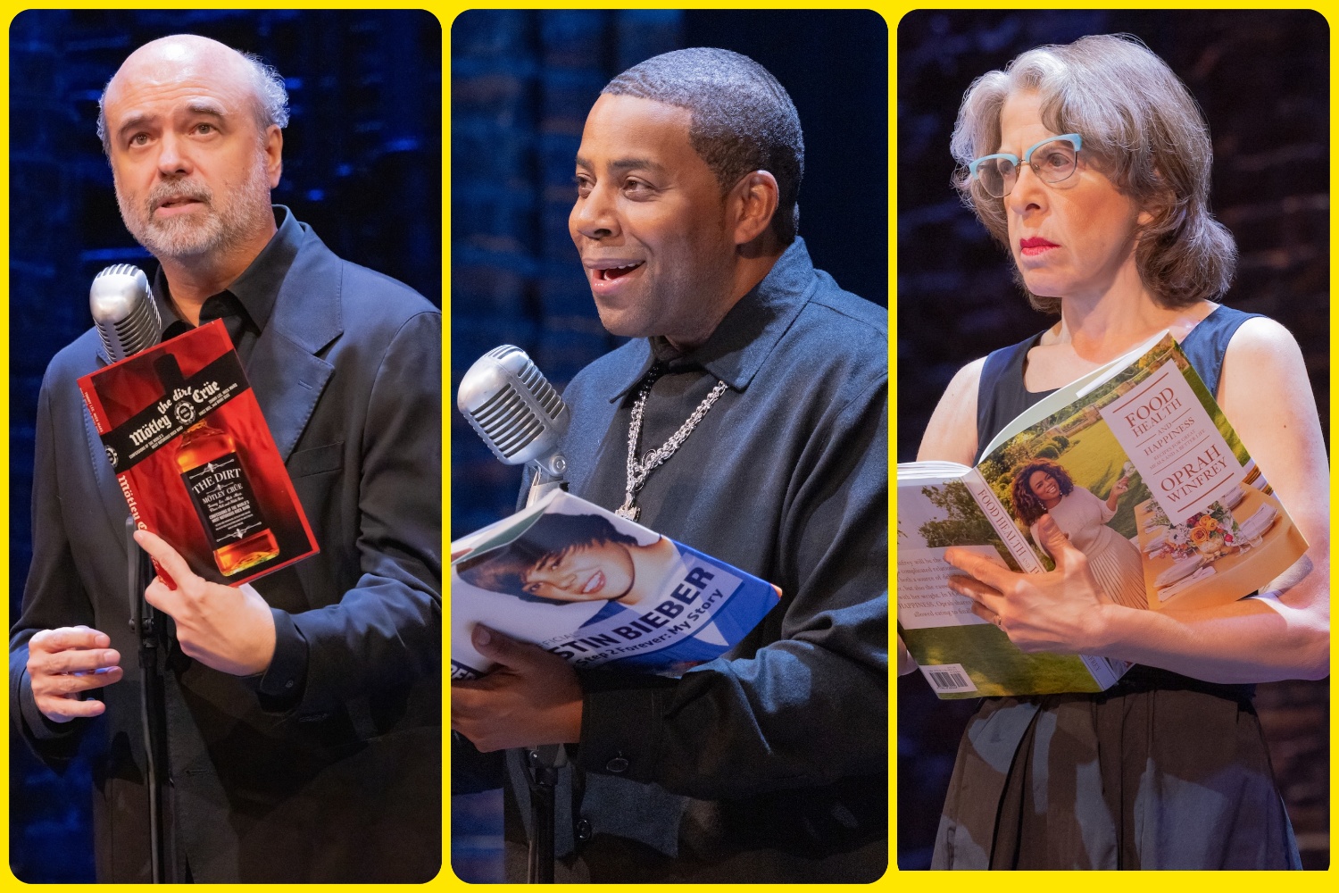 Scott Adsit, Keenan Thompson, and Jackie Hoffman on opening night of "Celebrity Autobiography." Photo by Evan Zimmerman for MurphyMade.