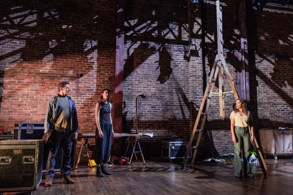 Hugh Jackman, Marianna Gailus, and Sepideh Moafi in "New Born." 