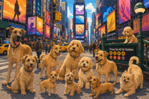 Illustration of potential Sandys for the revival of "Annie."