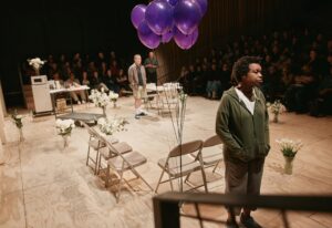 Danny McCarthy, Matthew Maher, and Quincy Tyler Bernstine in "Well, I'll Let You Go."