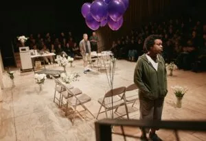 Danny McCarthy, Matthew Maher, and Quincy Tyler Bernstine in "Well, I'll Let You Go."
