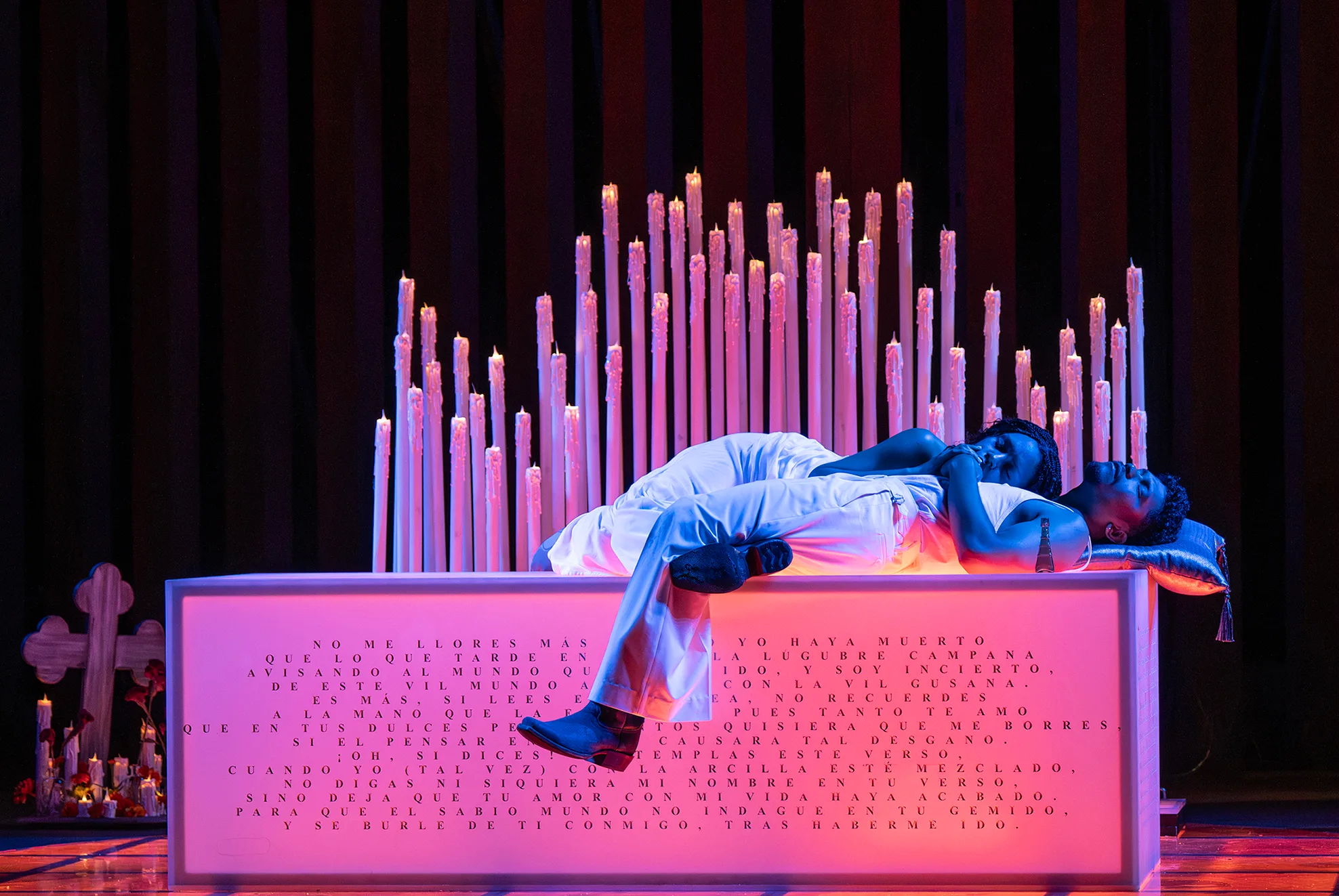 Ra’Mya Latiah Aikens and Daniel Bravo Hernández in Free Shakespeare in the Park's "Romeo & Juliet."
