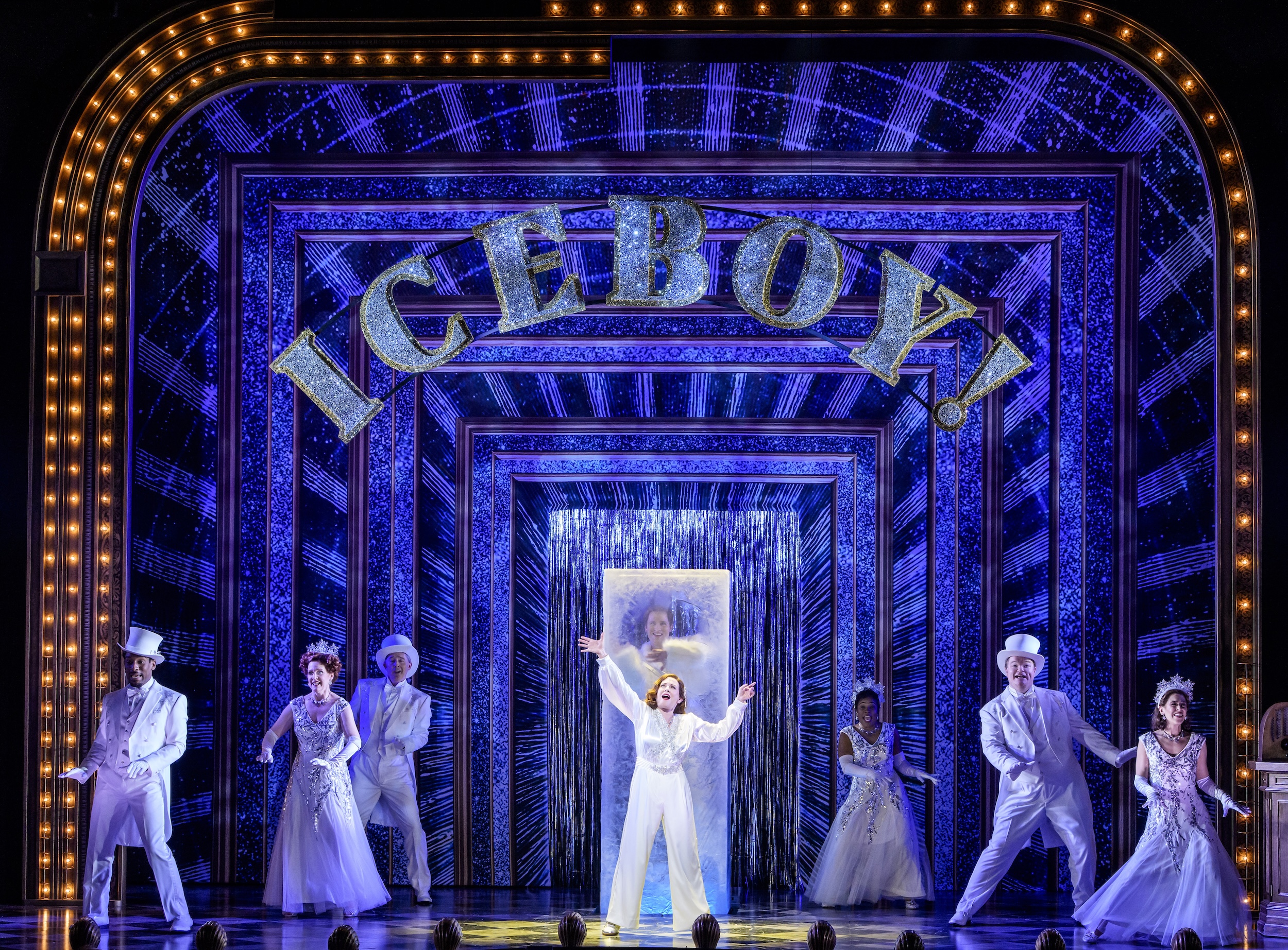 Megan Mullally (center) and the cast of "Iceboy!"