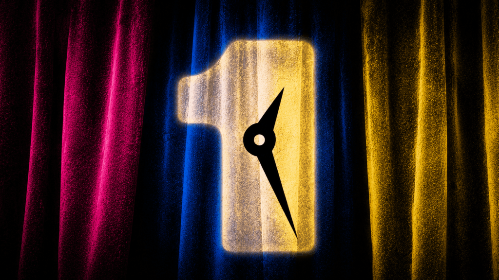 1 Minute Critic curtain graphic