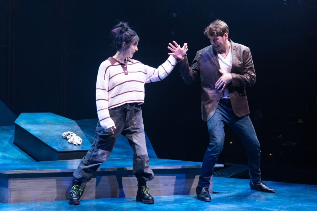 Jin Park and Walter Briggs in "Untitled Vampire Play."