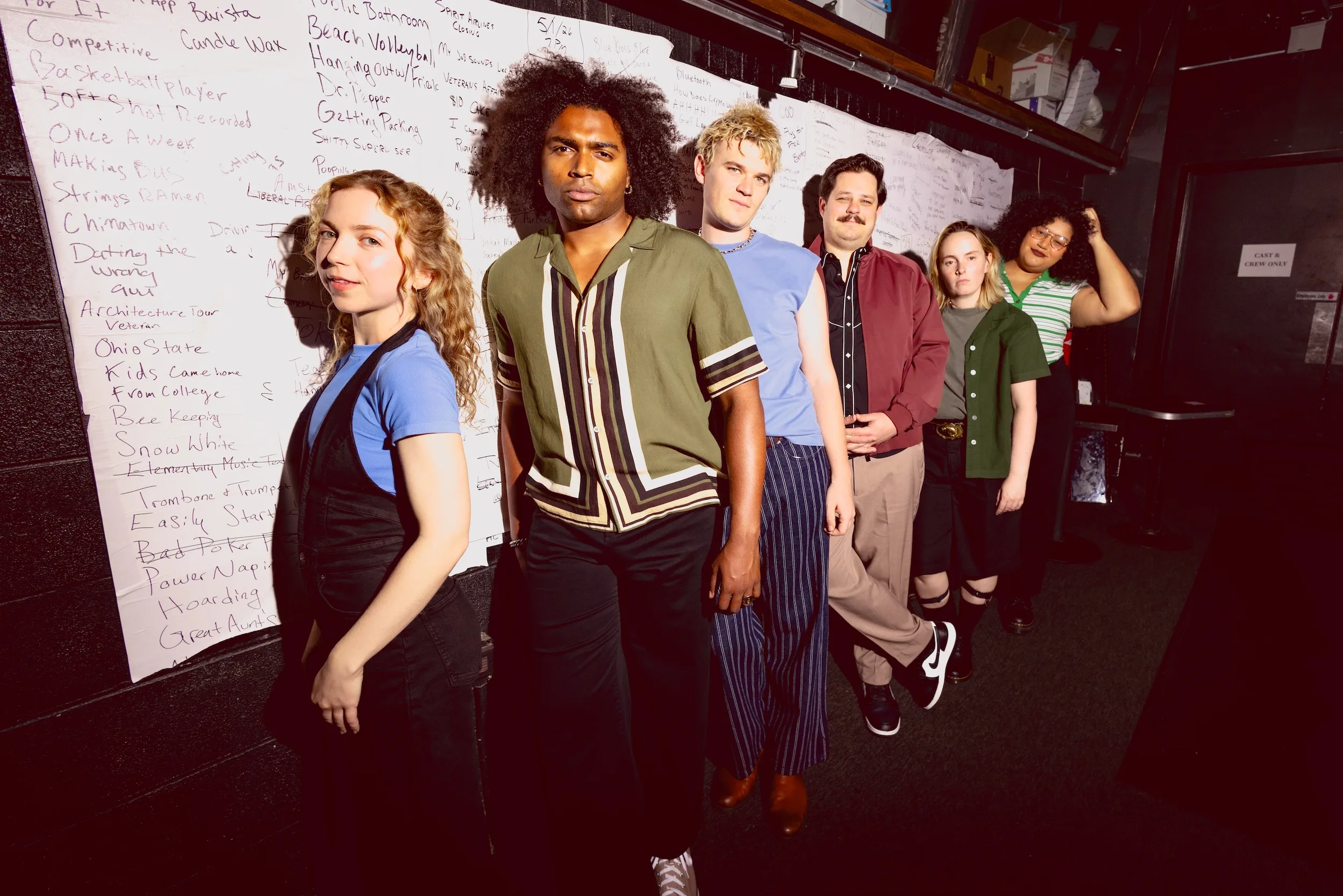 (l-r) Anna Bortnick, Max Thomas, Riley Woollen, Chas Lilly, Annie Sullivan, and Kennedy Baldwin.