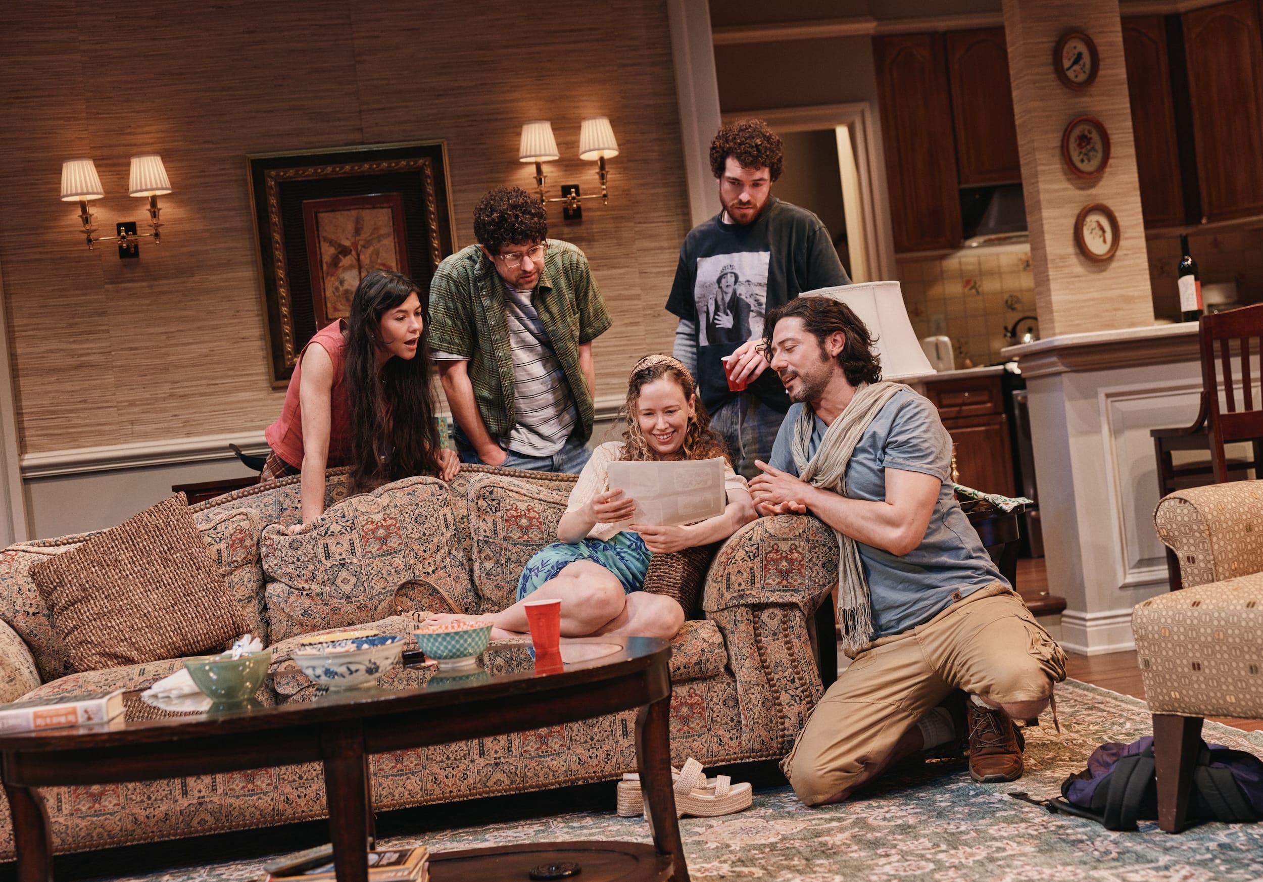 (l-r) Zoë Winters, Eli Gelb, Molly Ranson, Nate Mann, and Hale Appleman in "Birthright."