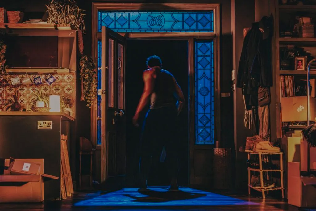 Travis A. Knight in 'Paranormal Activity' on Broadway.