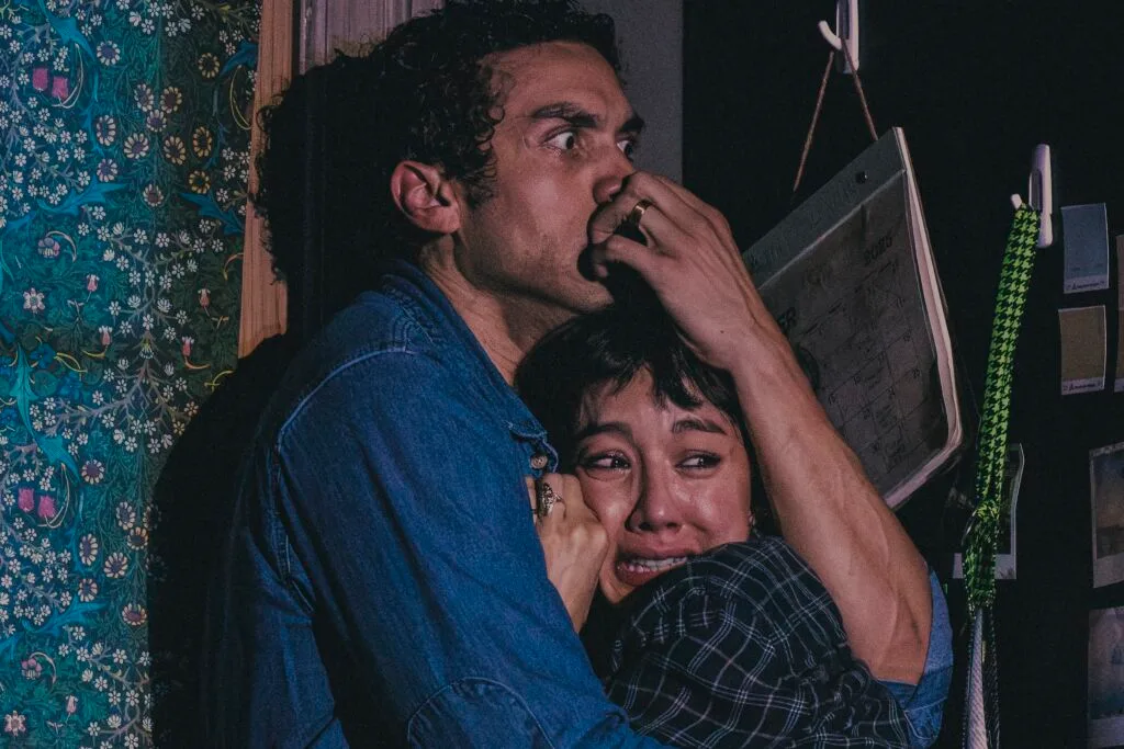 Travis A. Knight and Cher Álvarez in 'Paranormal Activity' on Broadway. 