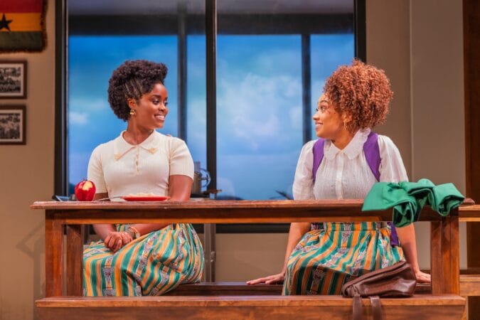 Denée Benton and Jasmine Amy Rogers in "School Girls; Or The African Mean Girls Play."