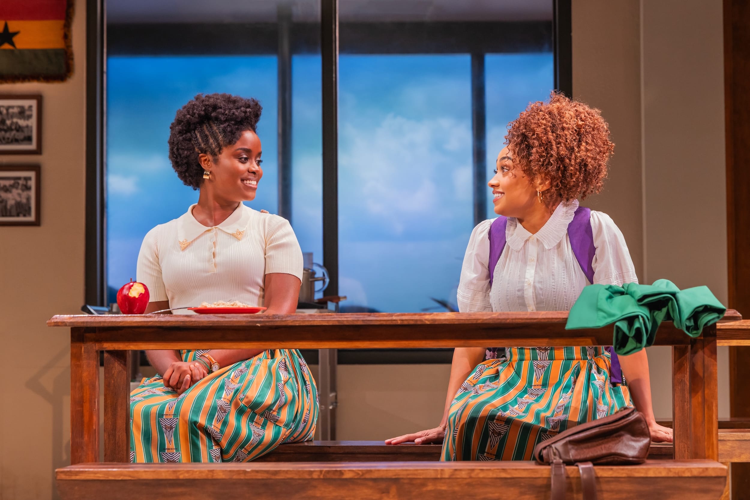 Denée Benton and Jasmine Amy Rogers in "School Girls; Or The African Mean Girls Play."
