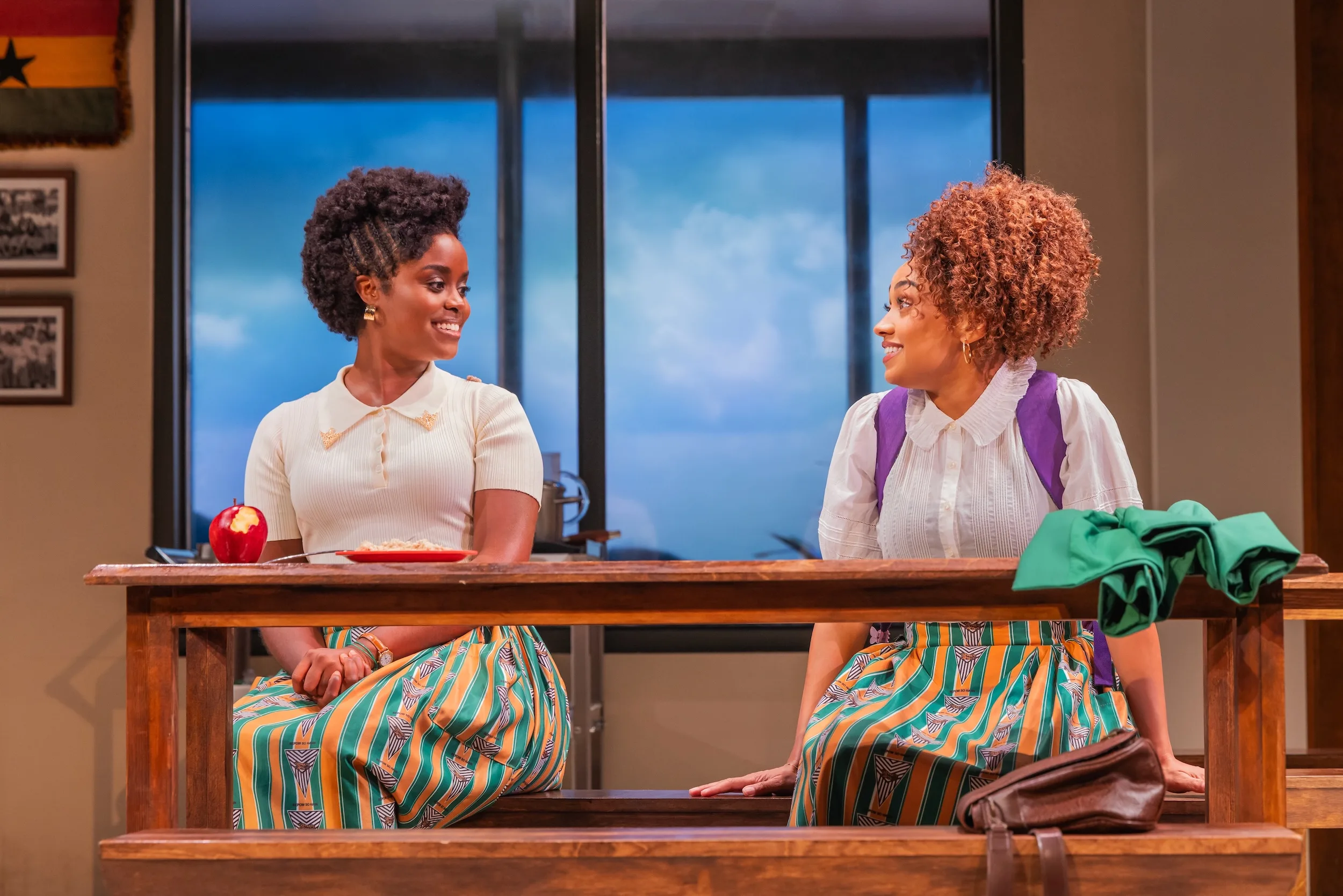 Denée Benton and Jasmine Amy Rogers in "School Girls; Or The African Mean Girls Play."