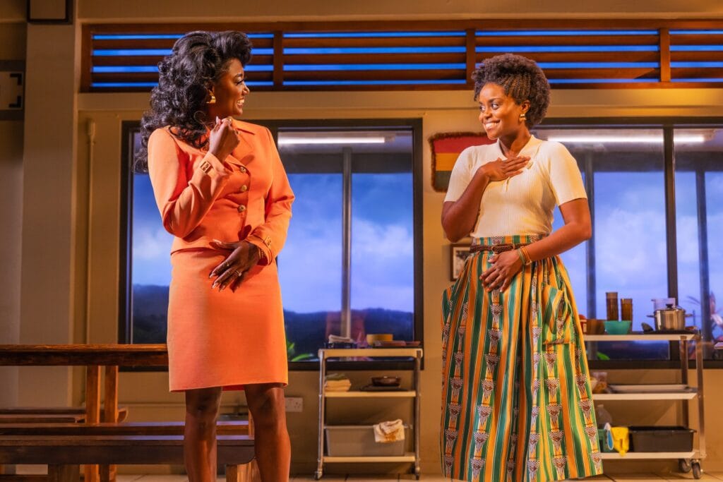 Patina Miller and Denée Benton in "School Girls; Or The African Mean Girls Play."