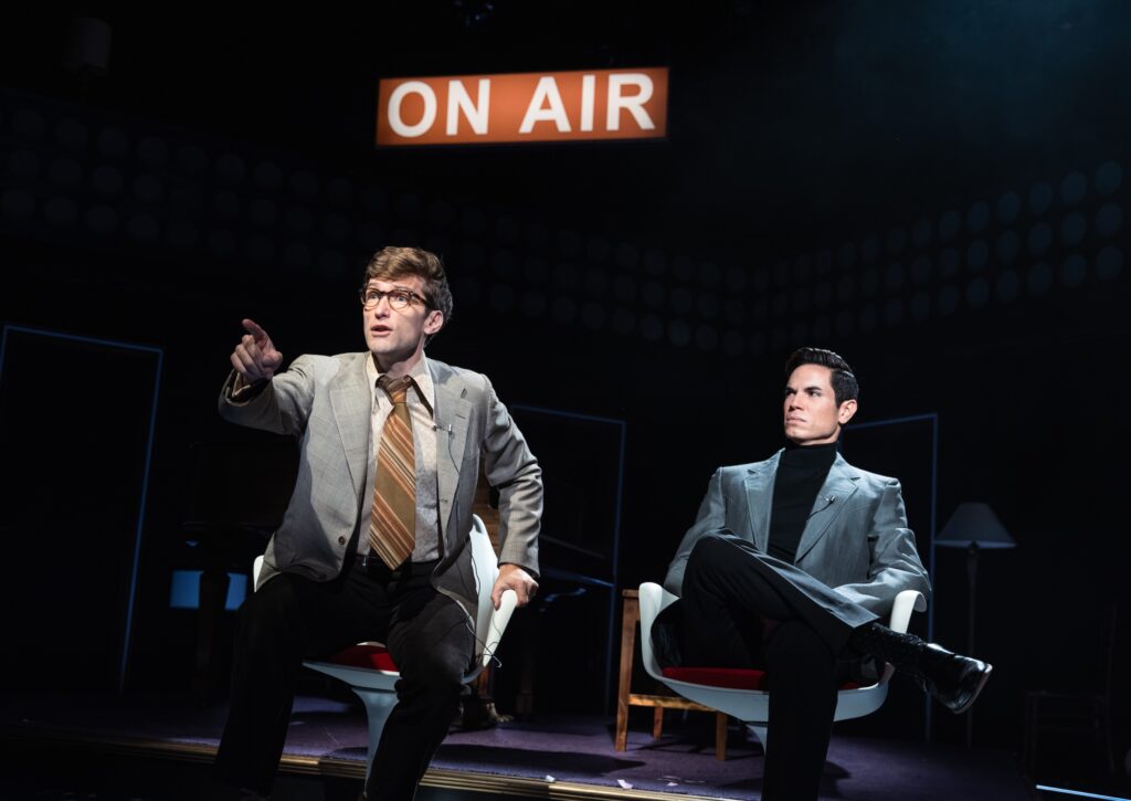 Jake Loewenthal (left) and Jason Gotay in "Merrily We Roll Along."