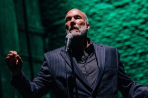 Roger Guenveur Smith in "In Honor of Jean-Michel Basquiat" at New York Theatre Workshop.