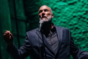 Roger Guenveur Smith in "In Honor of Jean-Michel Basquiat" at New York Theatre Workshop.