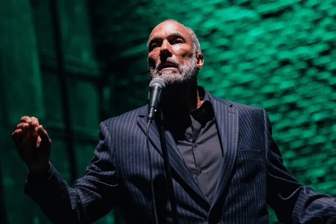 Roger Guenveur Smith in "In Honor of Jean-Michel Basquiat" at New York Theatre Workshop.