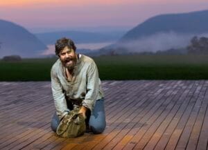 Josh Young as Jean Valjean in "Les Misérables" at Hudson Valley Shakespeare.