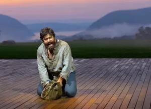 Josh Young as Jean Valjean in "Les Misérables" at Hudson Valley Shakespeare.