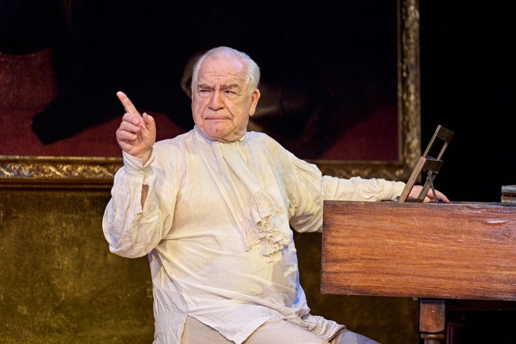 Brian Cox as Bach in "The Score" at Theatre Royal Bath. Photo by Manuel Harlan.