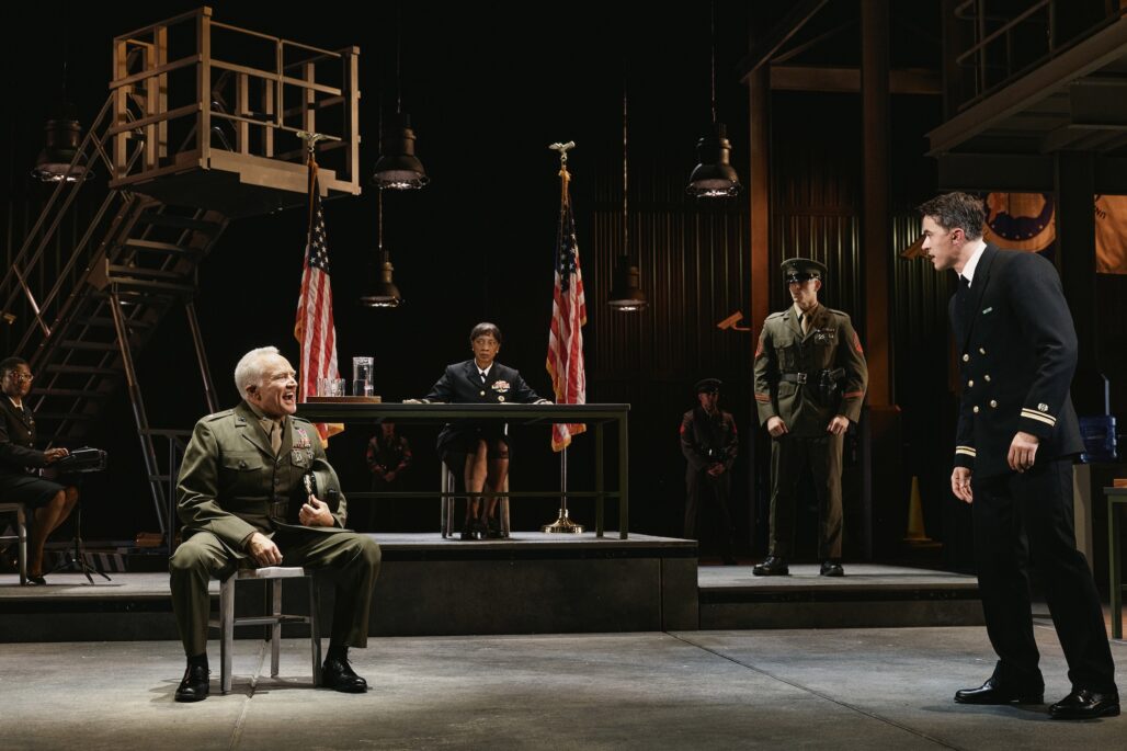 (foreground) Bradley Whitford and Tom Blyth in "A Few Good Men."