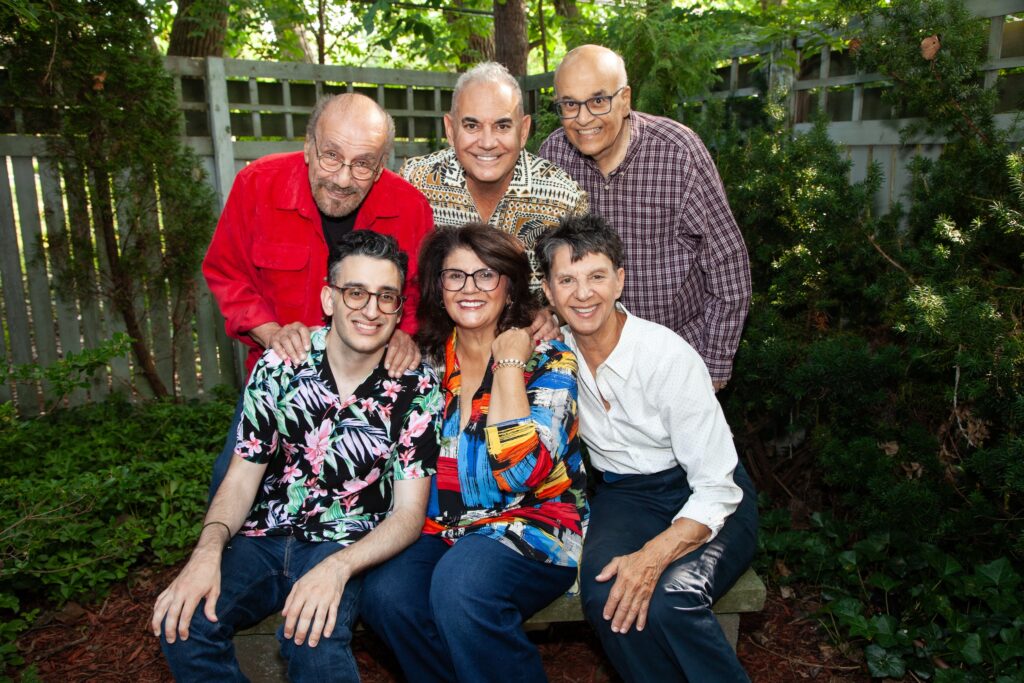 Ryan J. Haddad and family. (top row l-r) Lou, Charlie, Bob. (bottom row, l-r) Ryan, Judy, Janice.