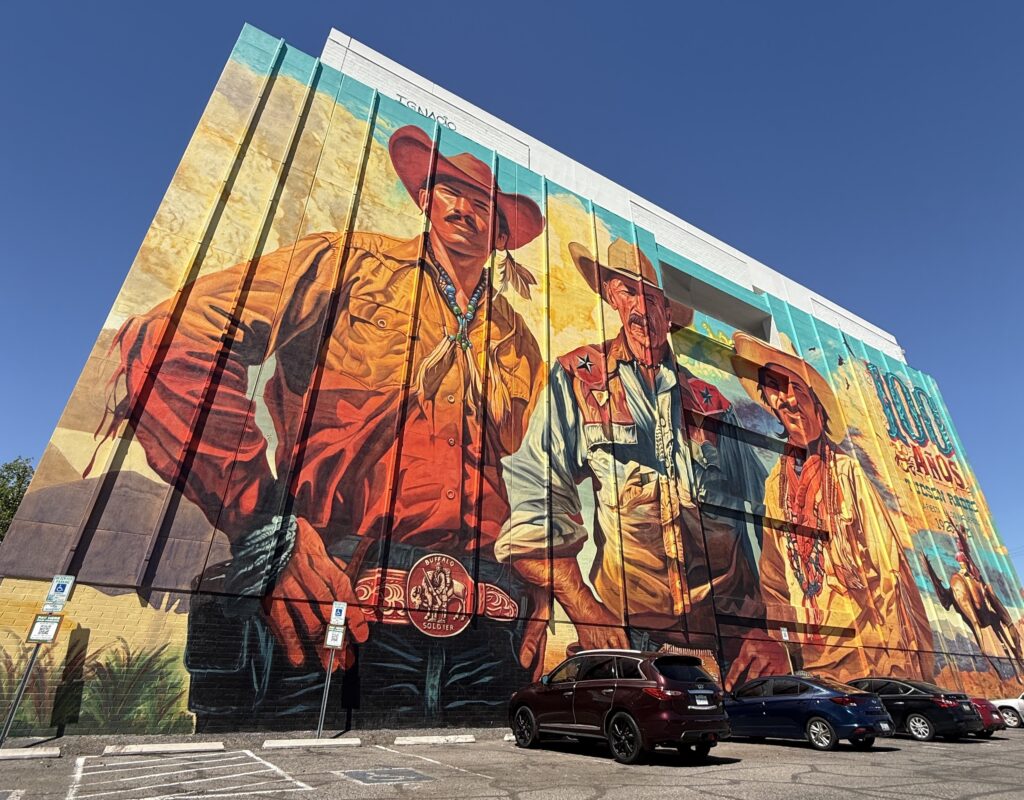Ignacio Garcia's mural, “Los Tres Amigos."
